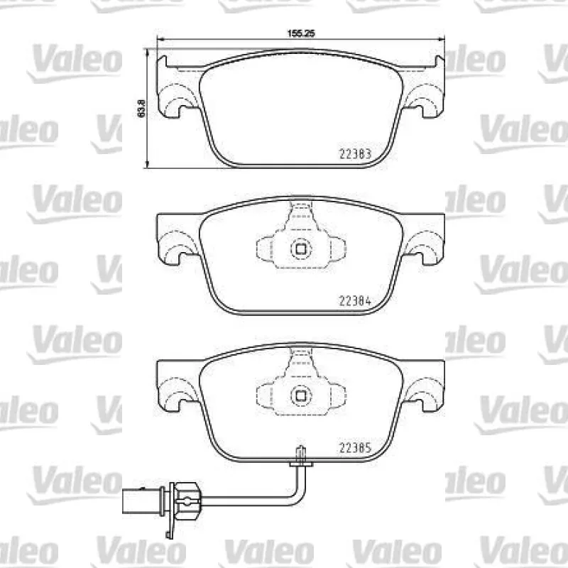 Fren Disk Balata Ön VALEO 670585 – Audi A4 / A5