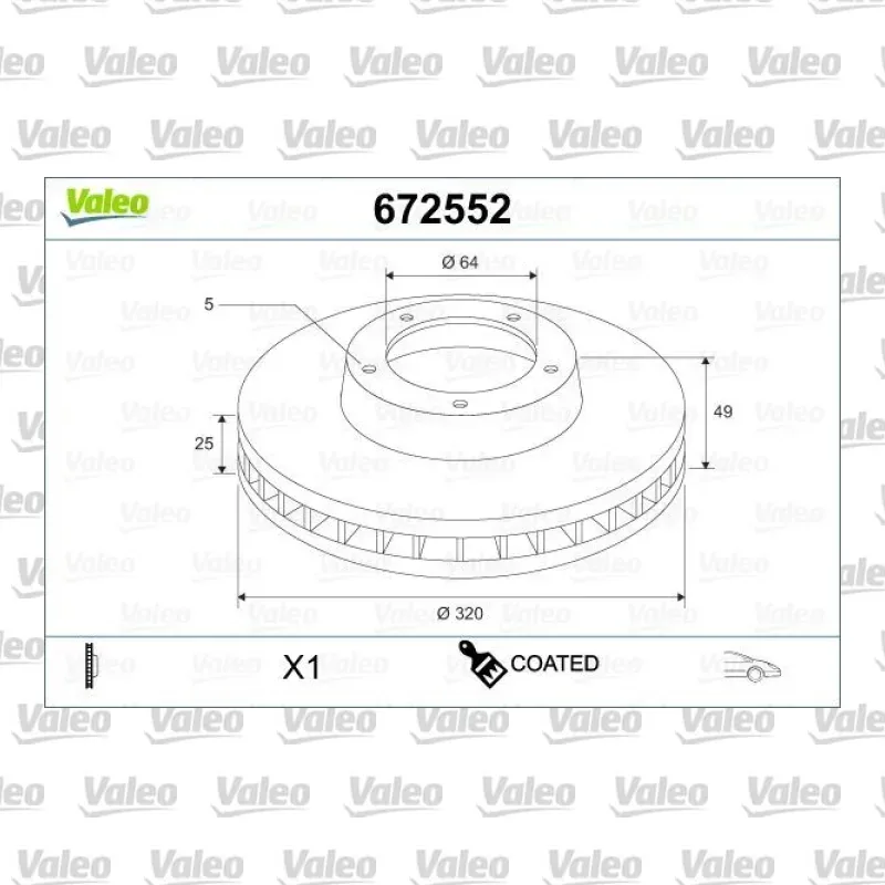 Fren Disk Ayna Ön Sağ ve Sol VALEO 672552 – Ford / Volvo