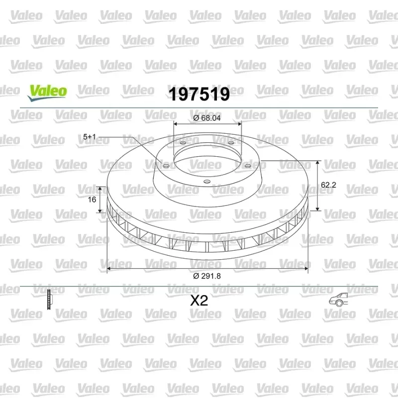 Fren Disk Ayna Arka Sağ ve Sol VALEO 197519 – Renault / Nissan