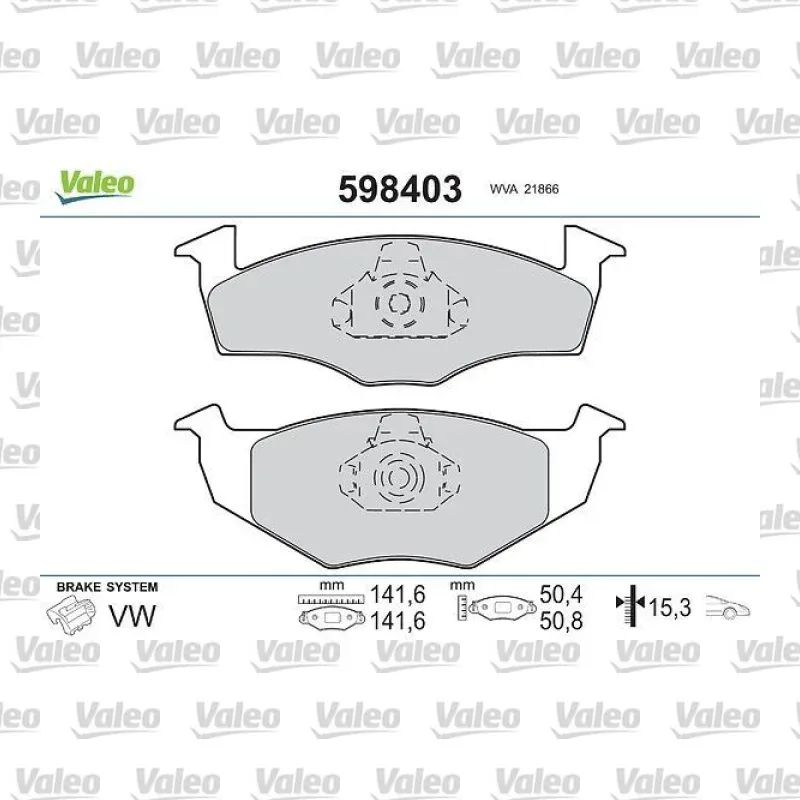 Fren Disk Balata Ön VALEO 598403