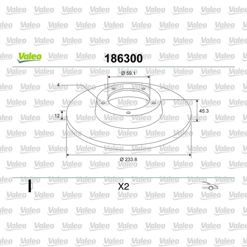 Fren Disk Ayna Ön Sağ ve Sol VALEO 186300 – Nissan Micra