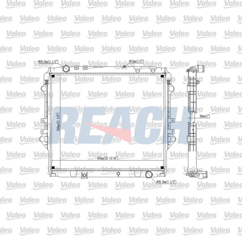 Su Radyatörü VALEO 733292 – Toyota Hilux 2.4 D / 2.8 D