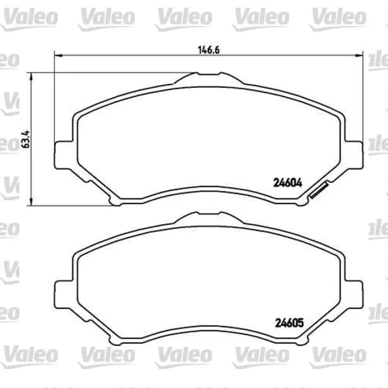 Fren Disk Balata Ön VALEO 670924 – Fiat / Jeep