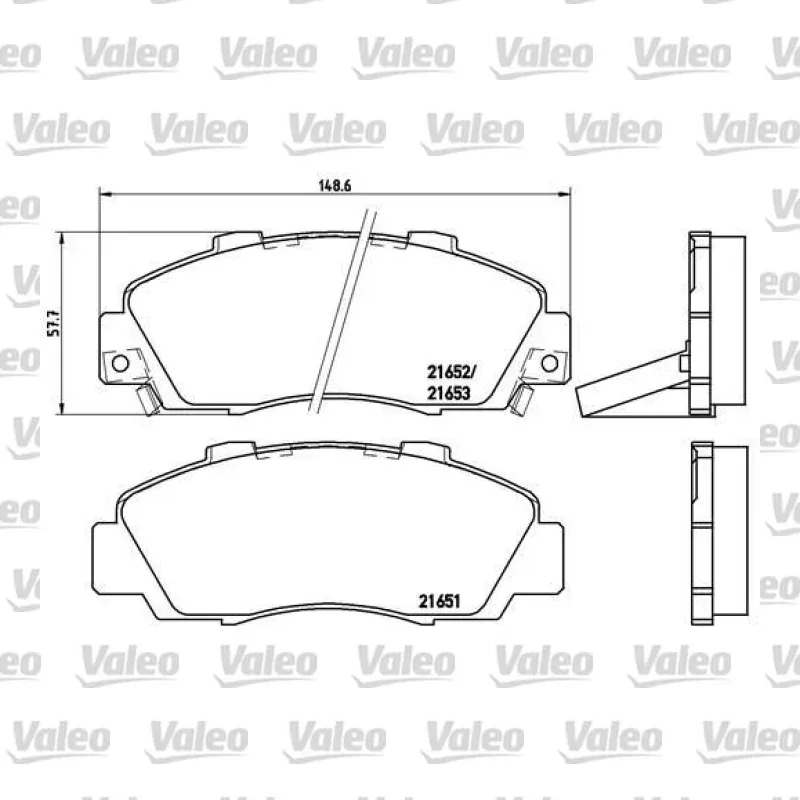 Fren Disk Balata Ön VALEO 670627 – Honda Civic