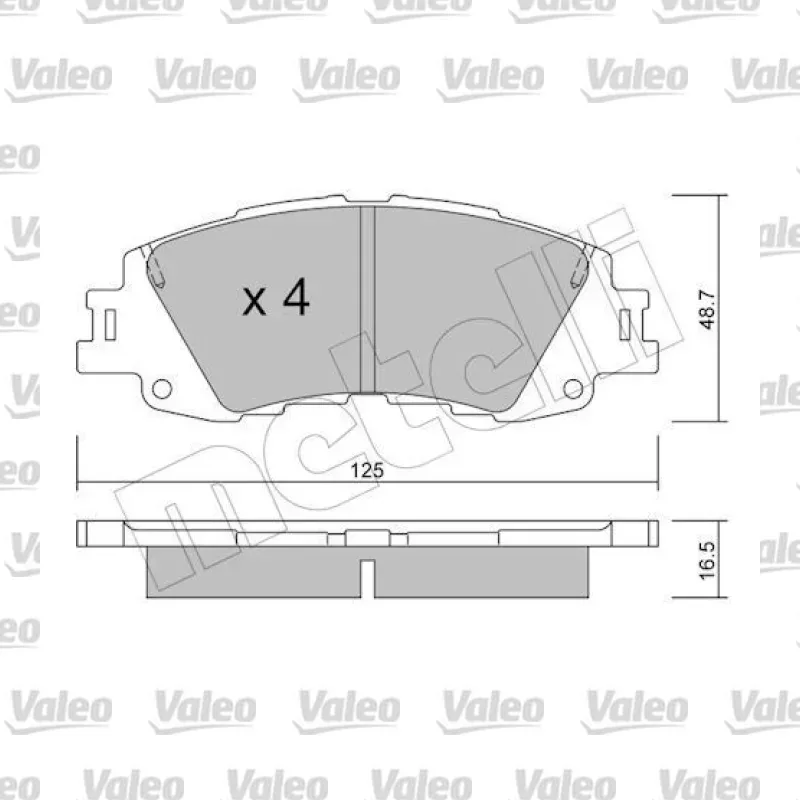 Toyota Yaris 1.5 Hibrit Ön Fren Balatası – VALEO 672149