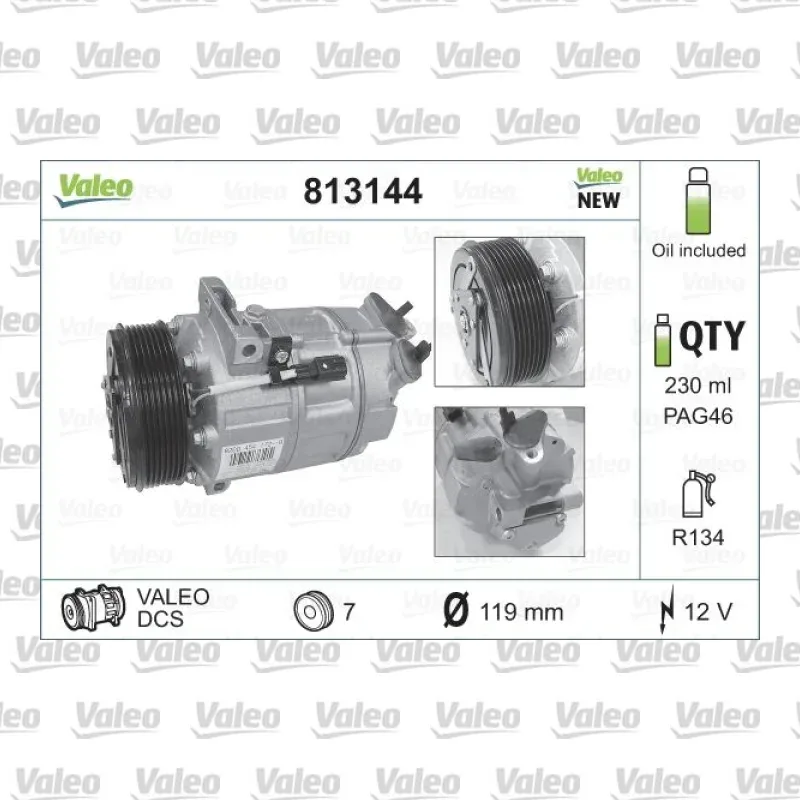 Klima Kompresörü VALEO 813144 – Renault / Opel