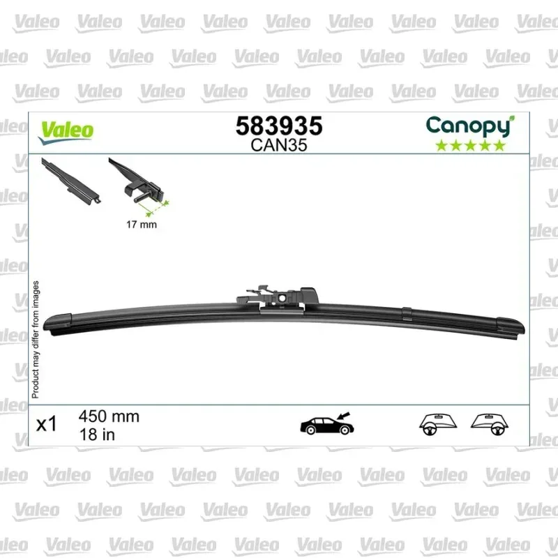 Silecek Süpürgesi Ön 450 mm - 18 inç VALEO 583935 – Audi / BMW