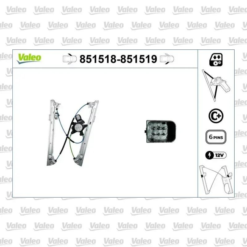 Cam Krikosu Ön Sol VALEO 851518 – Mercedes-Benz Vito / Viano