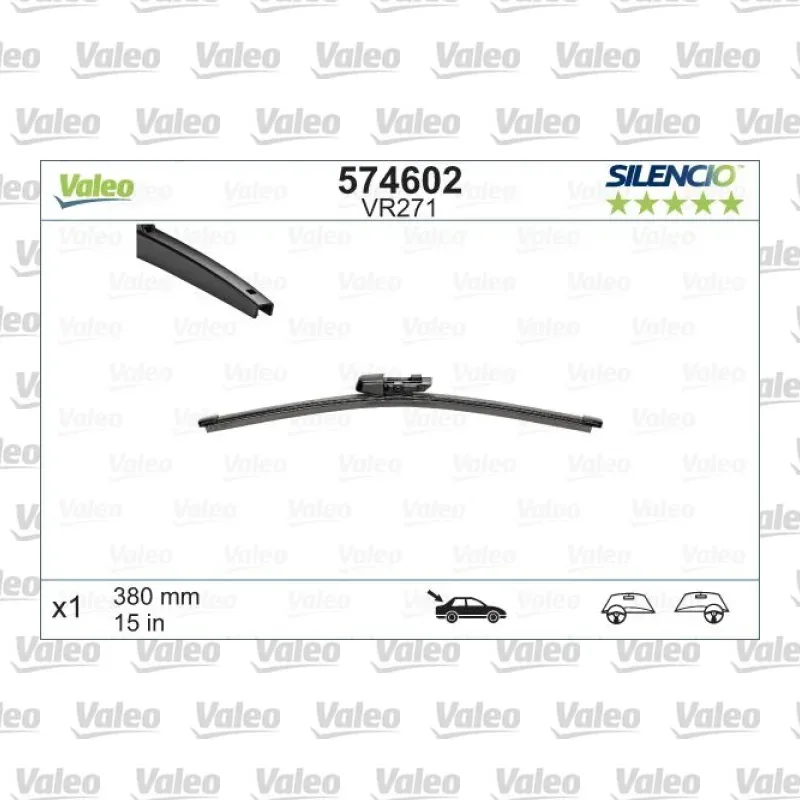 Silecek Süpürgesi Arka 380 mm - 15 inç VALEO 574602 – Volkswagen / Seat