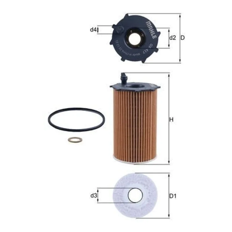 Yağ Filtresi MAHLE OX 417D – HYUNDAI / KIA