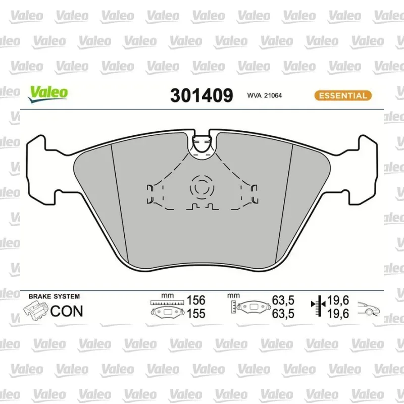 Fren Disk Balata Ön VALEO 301409 – BMW 520i