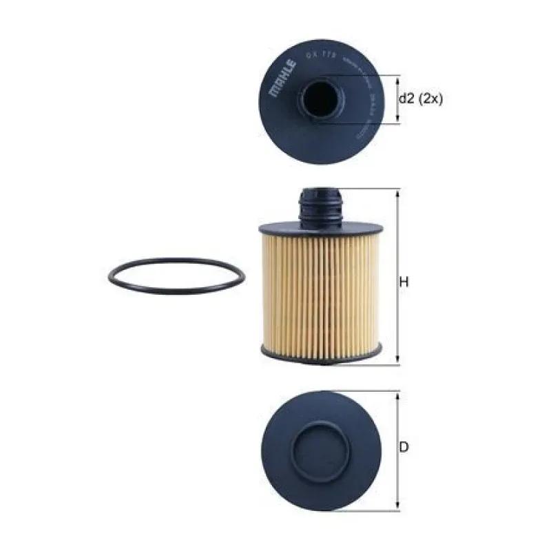 Yağ Filtresi MAHLE OX 779D – ALFA ROMEO / FIAT / JEEP