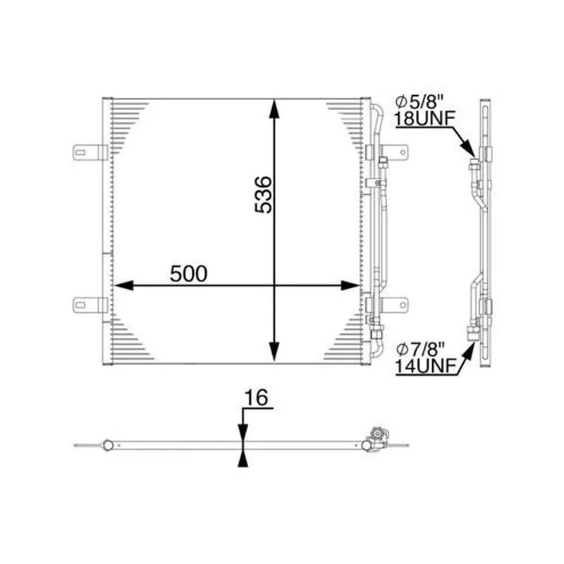 Mercedes ATEGO 1518 Klima Kondenseri – MAHLE AC 284 000S