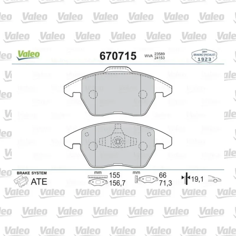 Fren Disk Balata Ön VALEO 670715 – Peugeot / Citroen