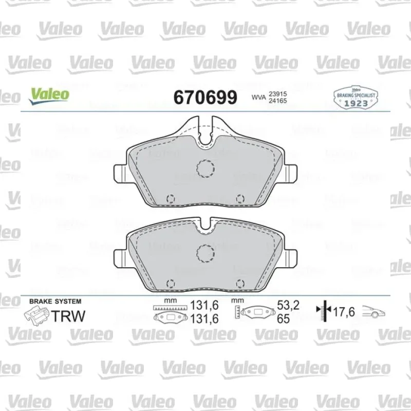 Fren Disk Balata Ön VALEO 670699 – BMW / MINI