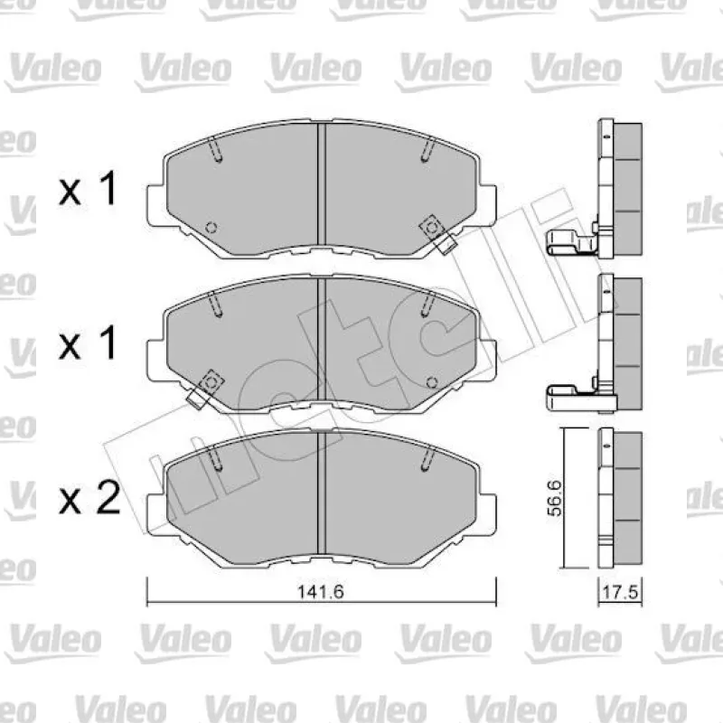 Fren Disk Balata Ön VALEO 672457 – Honda Civic