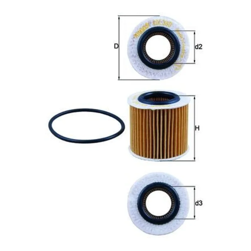 Yağ Filtresi MAHLE OX 360D – SEAT / SKODA / VW