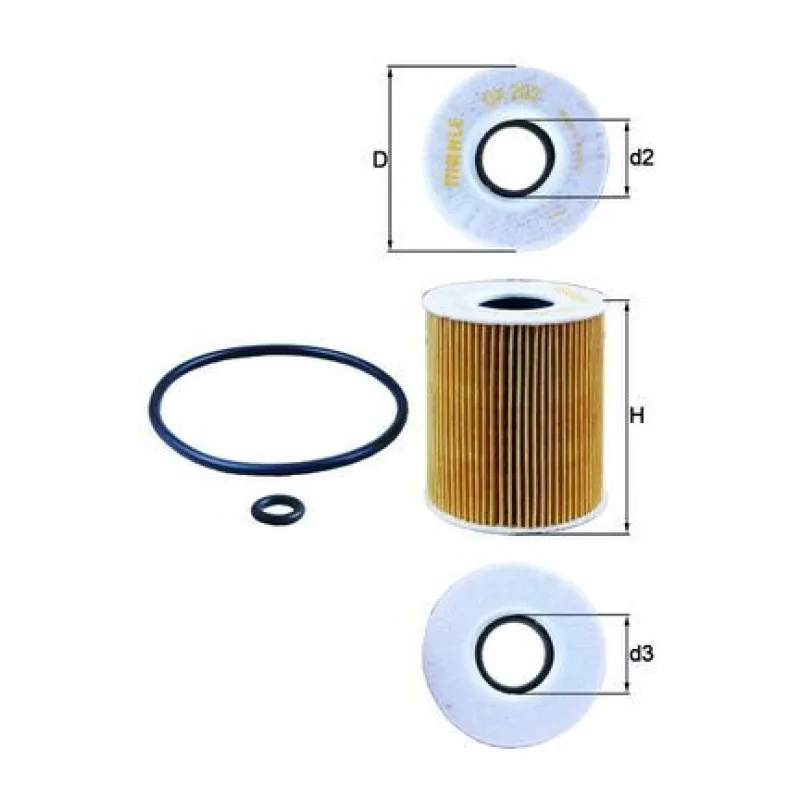 Yağ Filtresi MAHLE OX 203D – FORD / MAZDA