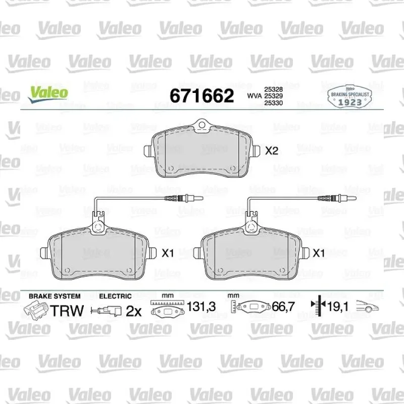 Fren Disk Balata Ön VALEO 671662 – Peugeot 407