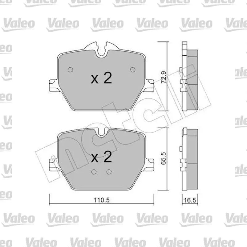 Fren Disk Balata Arka VALEO 671171 – BMW / Toyota