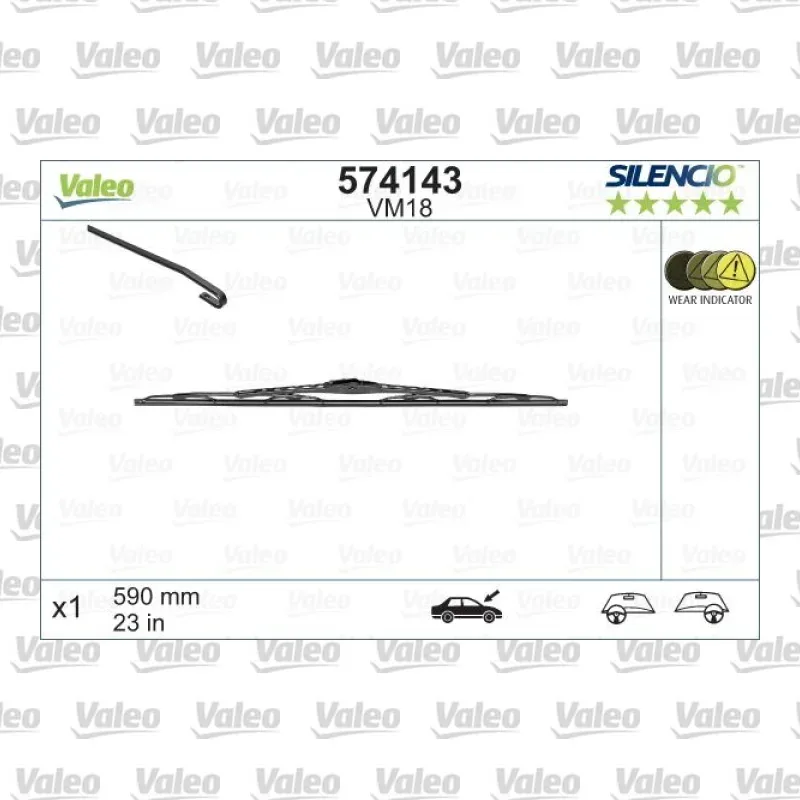 Silecek Süpürgesi Ön 600 mm - 24 inç VALEO 574143 – BMW 520i