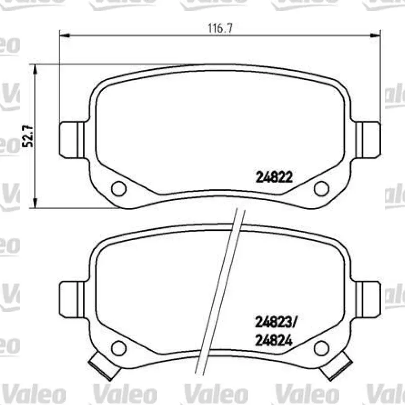 Fren Disk Balata Arka VALEO 671523 – Fiat Freemont