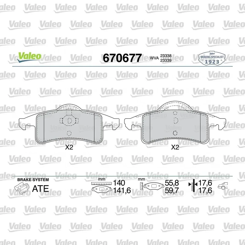 Fren Disk Balata Arka VALEO 670677 – Jeep Grand Cherokee