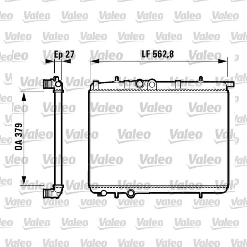 Su Radyatörü VALEO 732910 – Peugeot 206 / 206+
