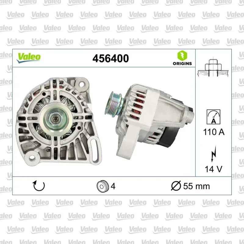 Alternatör VALEO 456400 – Fiat Punto