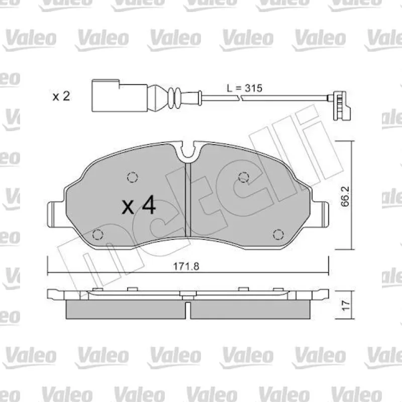 Fren Disk Balata Ön VALEO 671950 – Ford Transit