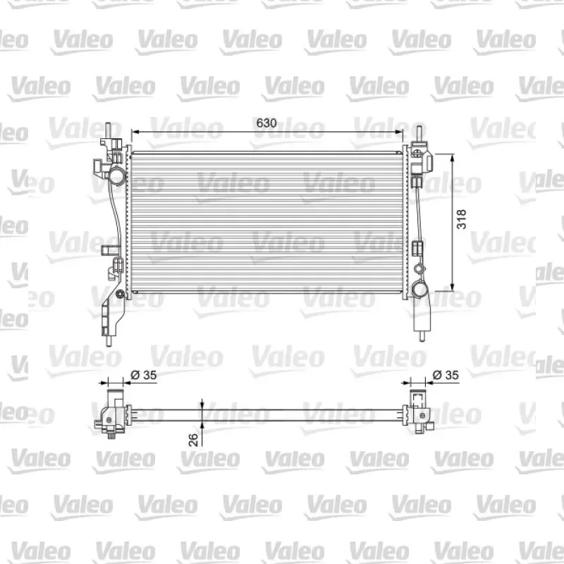 Su Radyatörü VALEO 701718