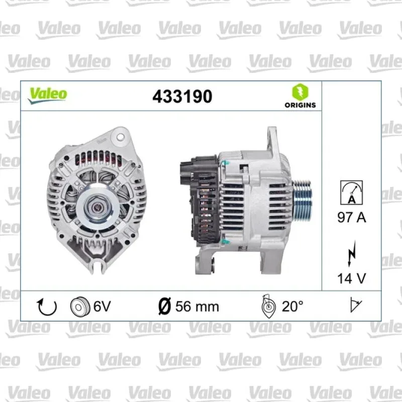 Alternatör VALEO 433190
