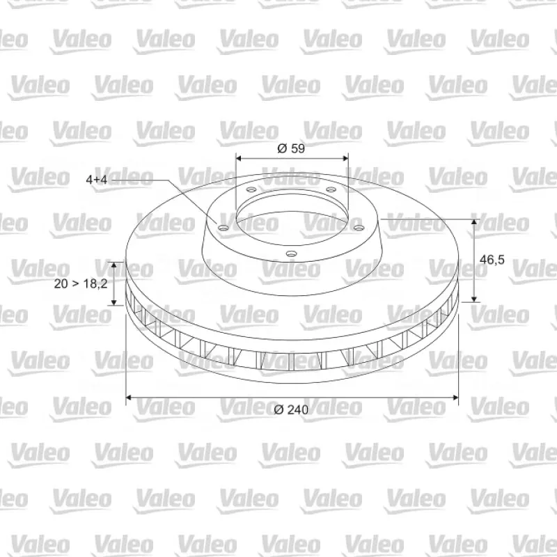 Fren Disk Ayna Ön Sağ ve Sol VALEO 186571 – Fiat Punto