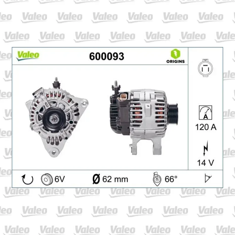 Alternatör VALEO 600093 – Hyundai / Kia