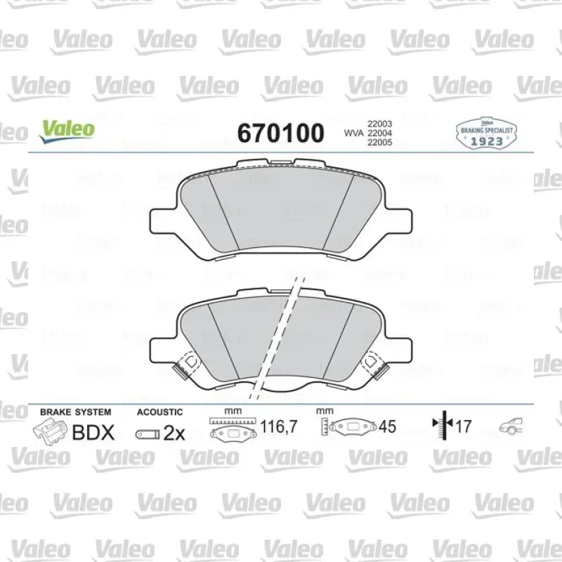 Volkswagen Golf 1.0 TSI Arka Fren Balatası – VALEO 670100