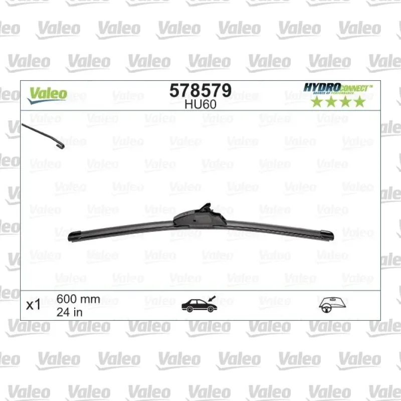 Silecek Süpürgesi Ön 600 mm - 24 inç VALEO 578579