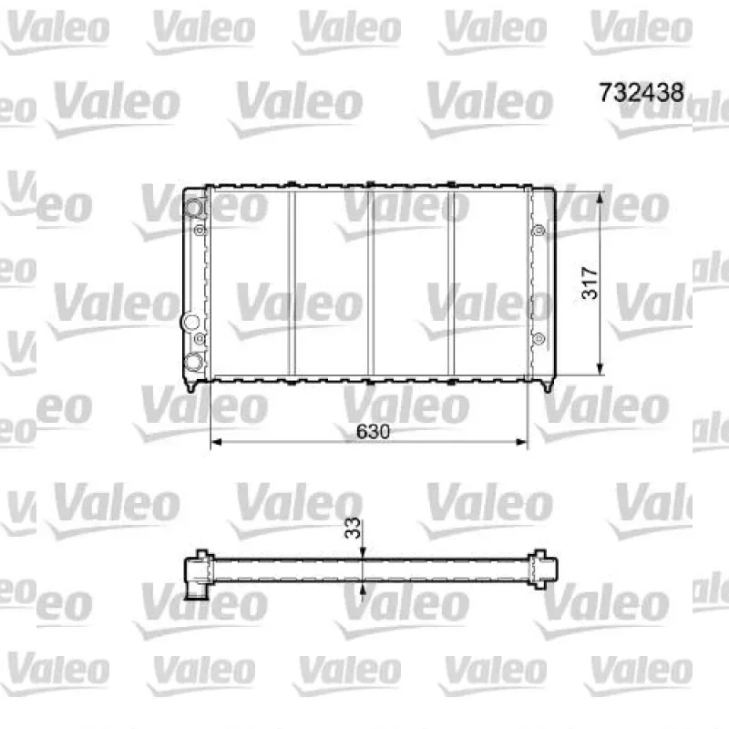 Volkswagen Passat 2.8 Su Radyatörü – VALEO 732438