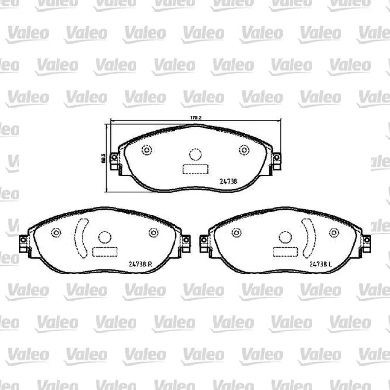 Fren Disk Balata Ön VALEO 670174 – Volkswagen / Audi