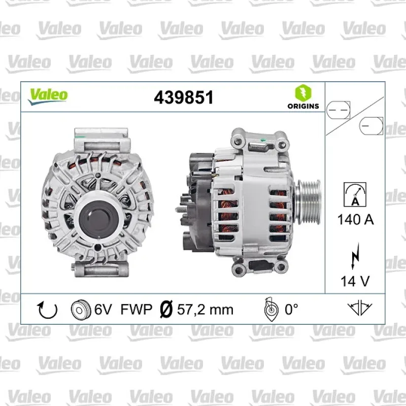 Alternatör VALEO 439851 – Volkswagen / Audi