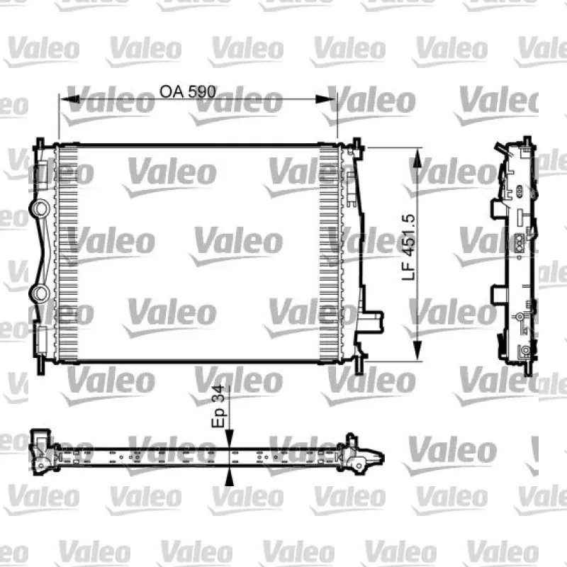 Nissan Qashqai 2.0 dCi Su Radyatörü – VALEO 735380
