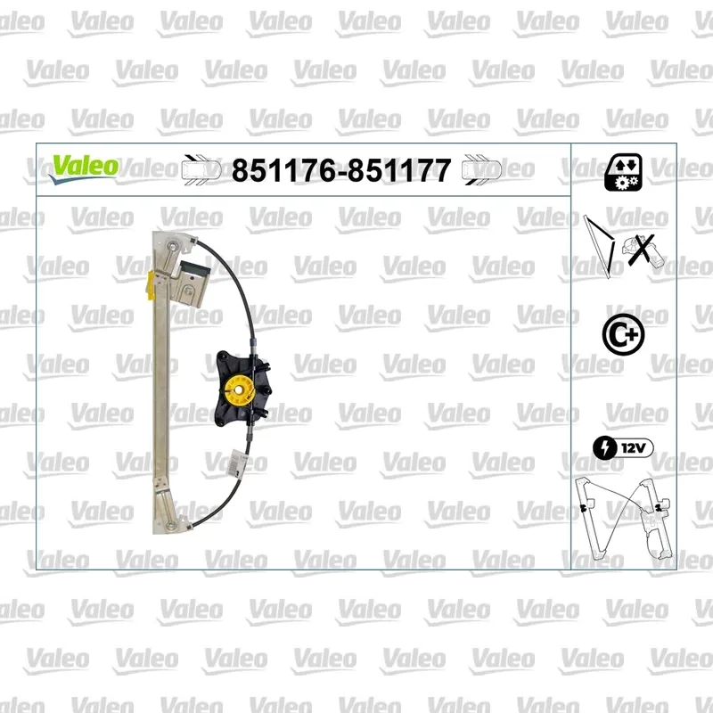 Cam Krikosu Arka Sağ VALEO 851177 – Mercedes-Benz A 180 / A 200