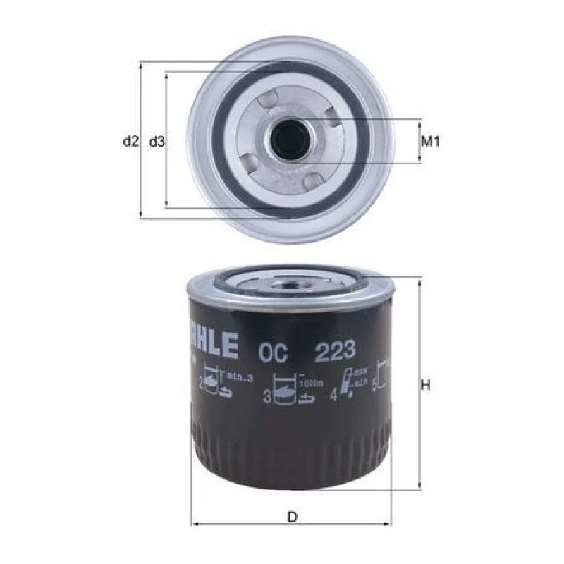 Yağ Filtresi MAHLE OC 223 – JEEP / RENAULT