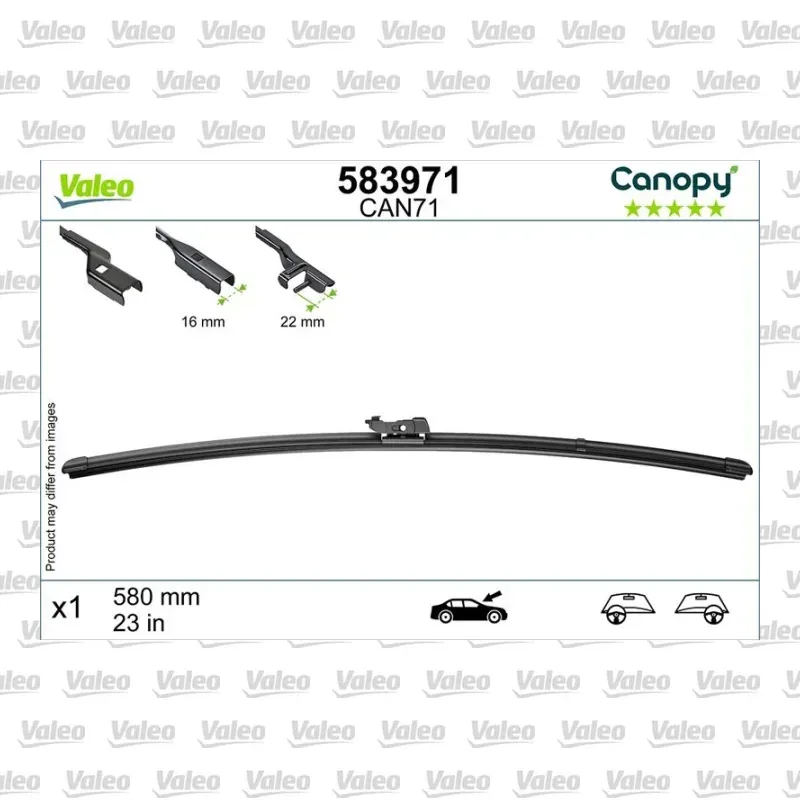Silecek Süpürgesi Ön 580 mm - 23 inç VALEO 583971