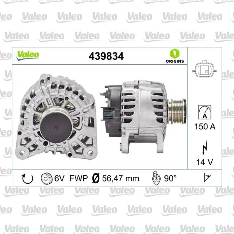 Alternatör VALEO 439834 – Renault / Dacia