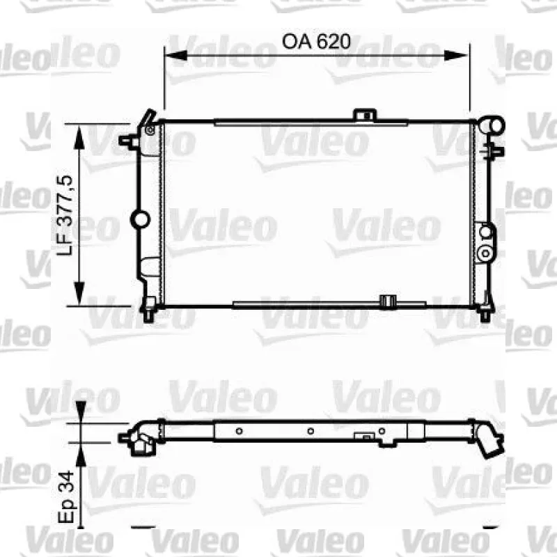 Su Radyatörü VALEO 731174 – Opel Vectra