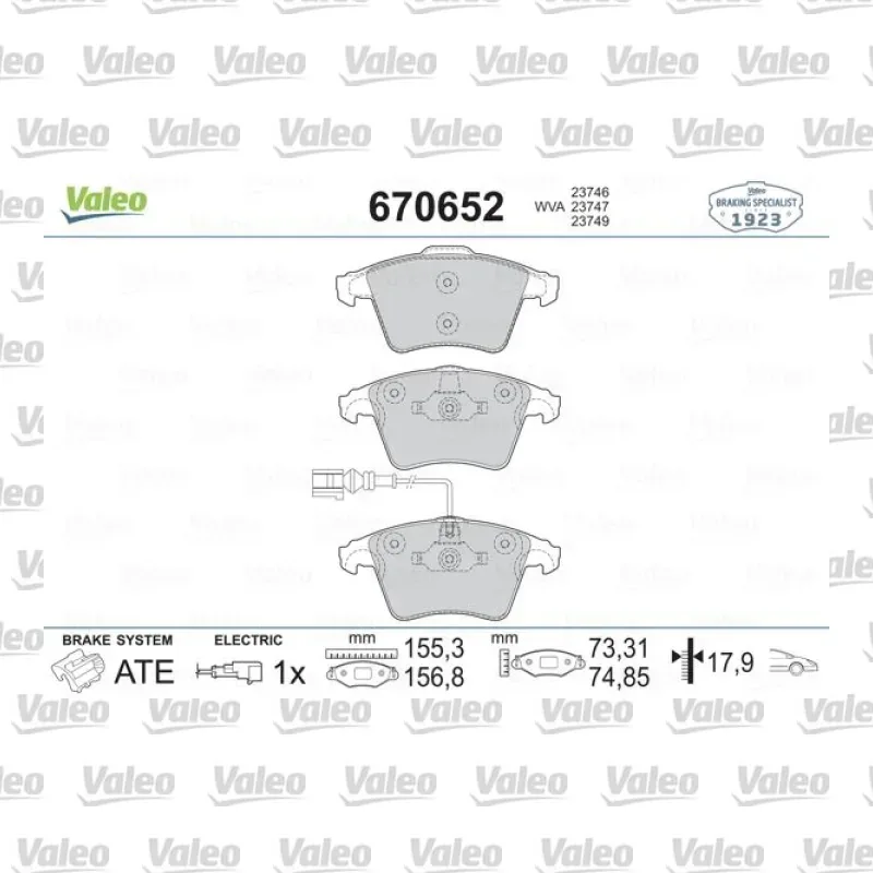Fren Disk Balata Ön VALEO 670652 – Volkswagen Transporter