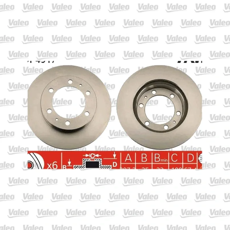 Fren Disk Ayna Ön Sağ ve Sol VALEO 185804 – Toyota Hilux