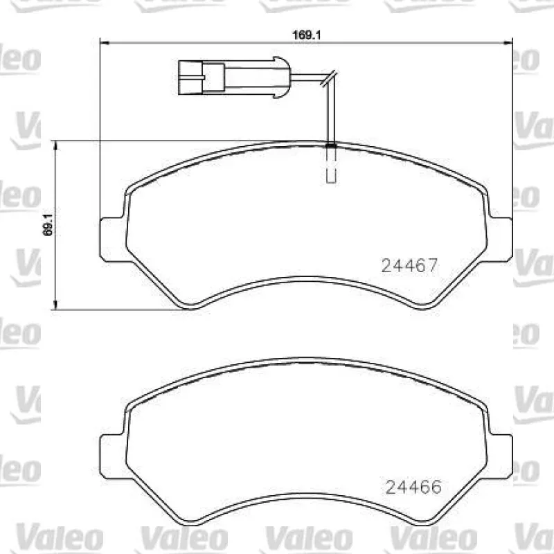 Fren Disk Balata Ön VALEO 671874 – Fiat Ducato
