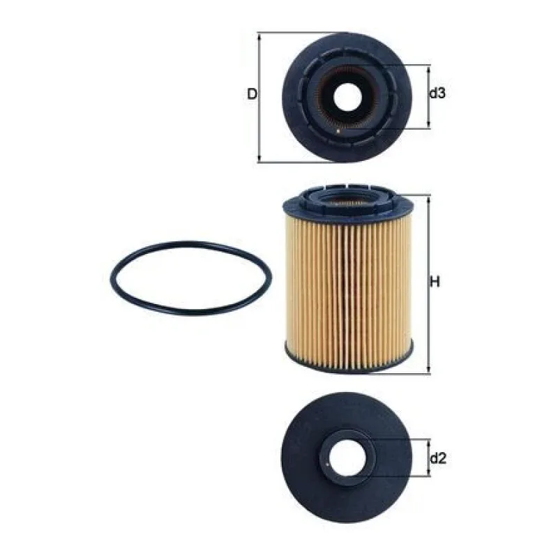 Yağ Filtresi MAHLE OX 160D – AUDI / JEEP / VW