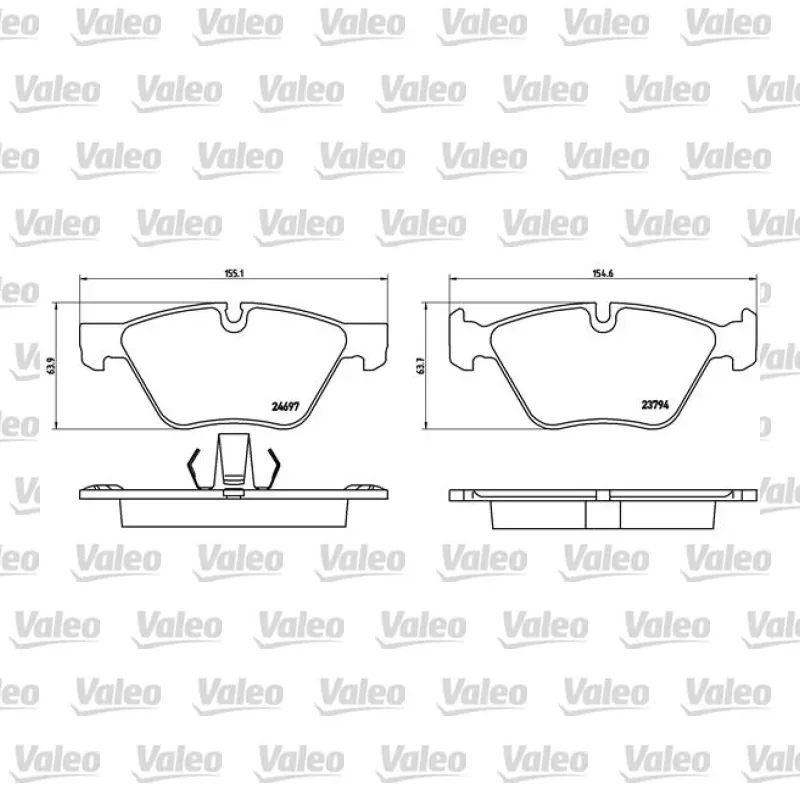 Fren Disk Balata Ön VALEO 670283 – BMW 520i